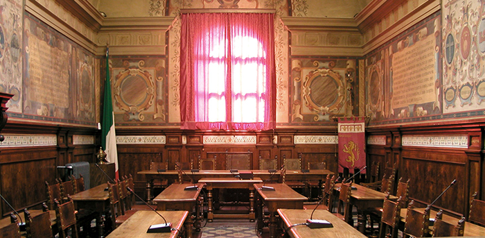 La sala del Consiglio Comunale