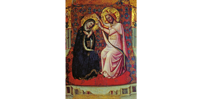 Vitale di Aymo degli Equi, called Vitale da Bologna, The coronation of the Virgin, first half of 14th century, tempera and gold on wood panel, cm 42x30,5